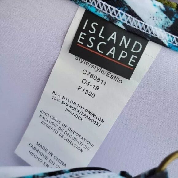 Island Escape Underwire Tankini Size 6 Swim Top - Picture 9 of 9
